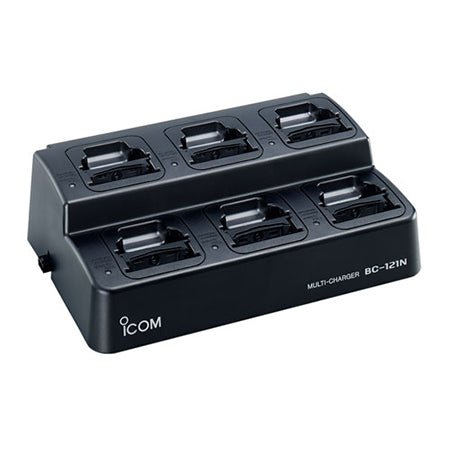 6-Bay Desktop Charger, BC121NS for iCOM IC-F70/80 & IC-F9011, IC-F9021 Radios