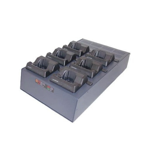 6-Bay Charger, EV-CH5Y, Tri-Chemistry for Harris XG-75P Portables
