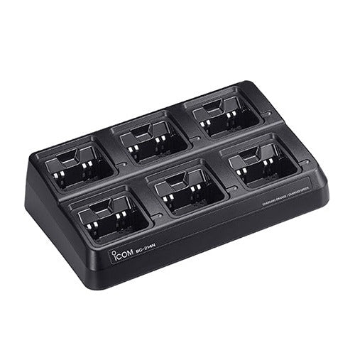 6-Bay Desktop Charger, BC214NSAT for iCOM IC-SAT100 Radios