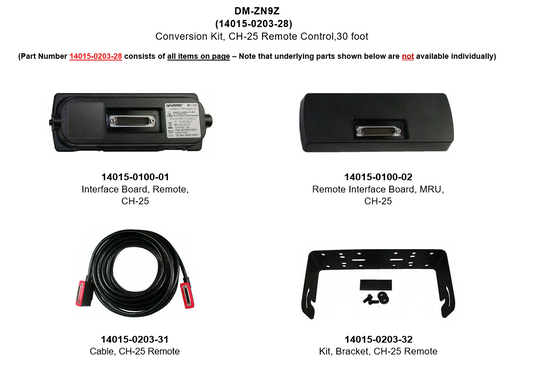 DM-ZN9Z Channel Remote Control Head Conversion Kit L3Harris 14015-0203-28