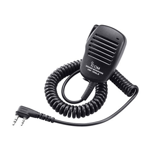 Compact Speaker Mic, HM186LS with 2-Pin Right Angle Connectors for iCOM Radios