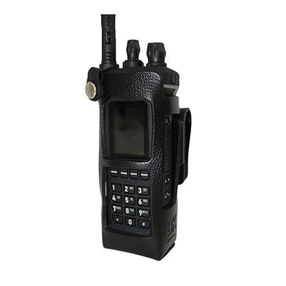 Leather Keypad Open Holster with D-Swivel for BKR9000 Radios BKR0420