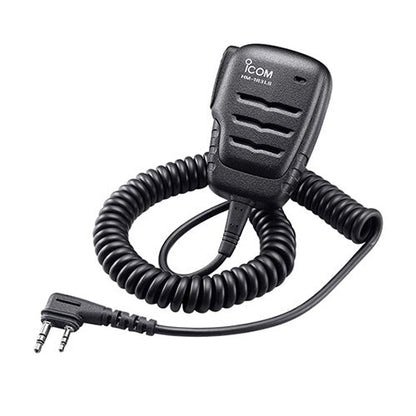 Waterproof Speaker Mic, HM183LS with 2-Pin Right Angle Connectors for iCOM Radios